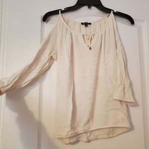 White top with Cut Out Shoulders